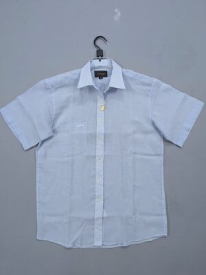 Men’s Light Sky Blue Short Sleeve Shirt - হালকা স্কাই ব্লু হাফ হাতা শার্ট