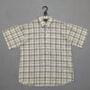 White Color- Green and Brown Box Check shirt - হাফ হাতা চেক শার্ট