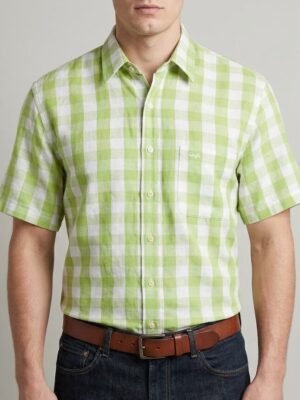 Vincent Van Premium Check Half Sleeves Casual Shirt